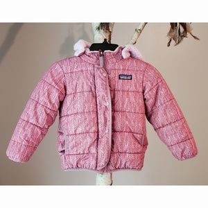 Patagonia Reversible Pink Hooded Jacket Kids